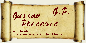 Gustav Plećević vizit kartica